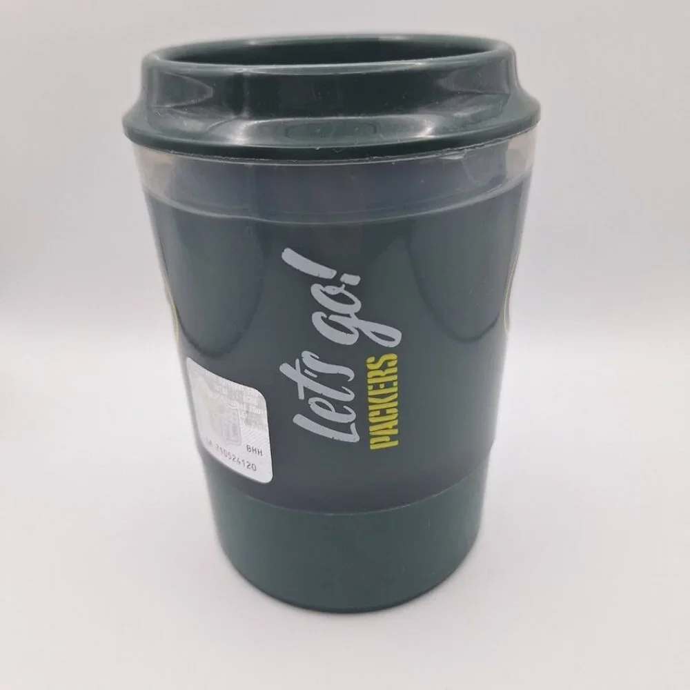 Green Bay Packers Football Cup Freeze Drink‎ Plastic Wisconsin Cheeseheads NFL